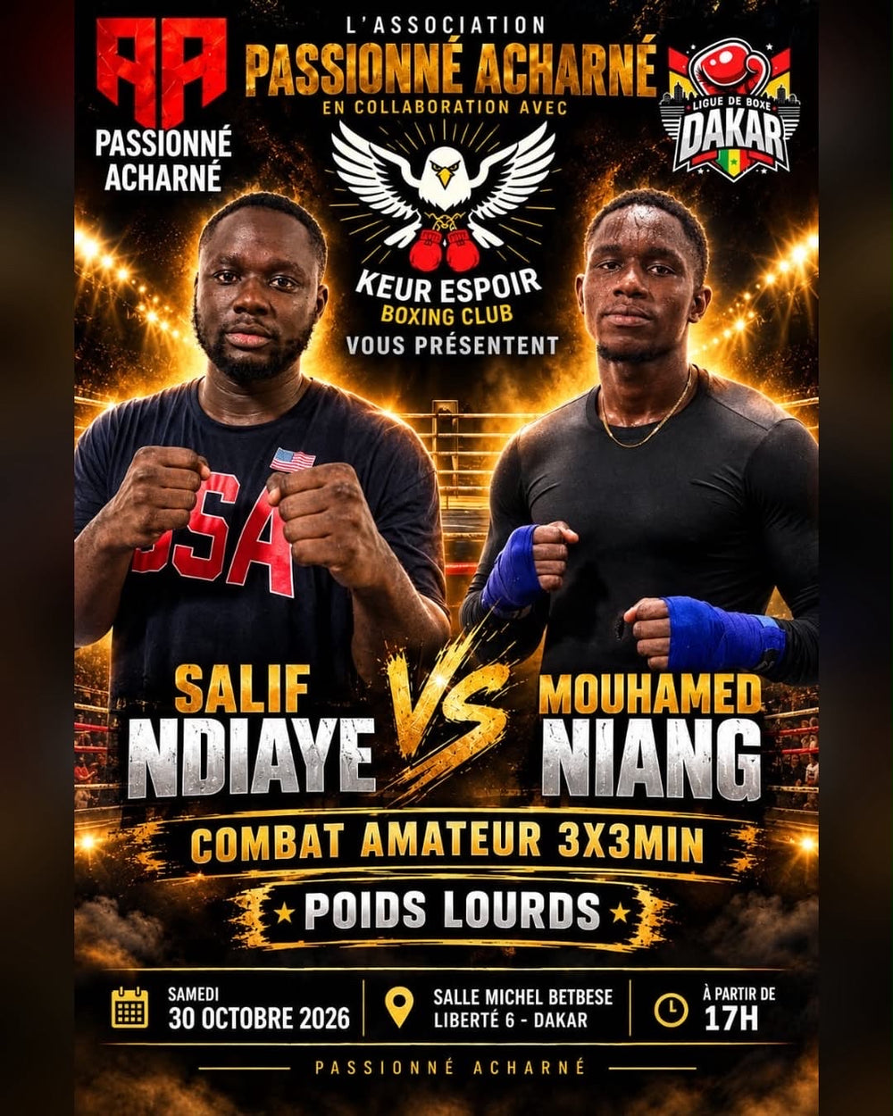 Gala international de boxe : Sénégal, Suisse, France