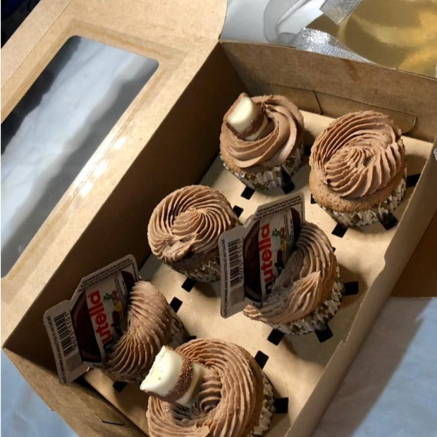 Boîte de six cupcakes au chocolat et Nutella, The Cake Lab